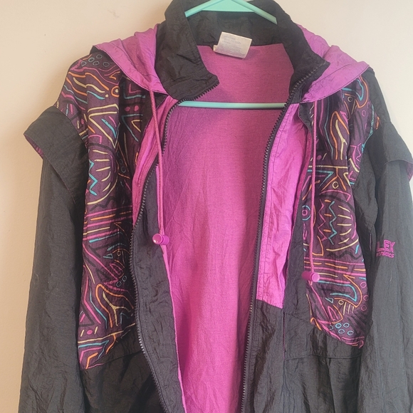 Alex Athletics Purple and Black Funky Design Windbreaker Jacket - Picture 6 of 6